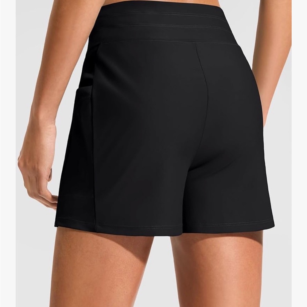 G Gradual Black High Waisted Board Shorts with Pockets Size XL - Picture 2 of 9